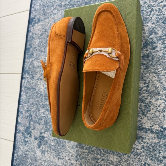 Gucci Burnt Orange Suede Loafers main image 4